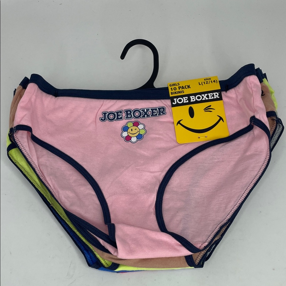 NWT Joe Boxer Girls' 10 Pairs Bikinis Underwear Set Size  Large 12/14